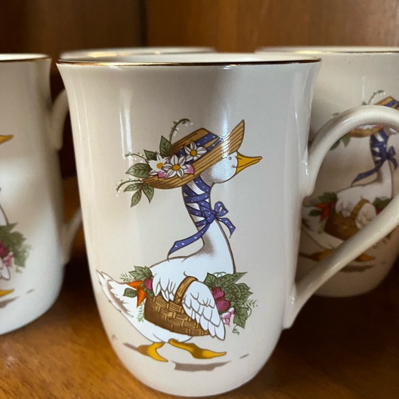 Otagiri Japan Gilded Goose Mug set of 4 - Picture 4 of 6